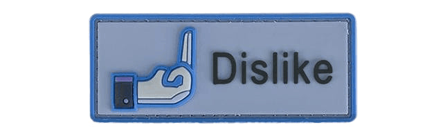 "Dislike" IFF PVC Hook & Loop Morale Patch - Blue