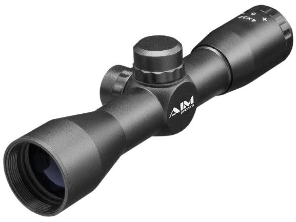 AIM Sports Compact 4x32 Mil-Dot Scope w/ Scope Rings