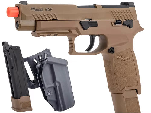 SIG Sauer ProForce P320 M17 MHS Airsoft GBB Pistol (Color: Tan / CO2 / Carry Package)