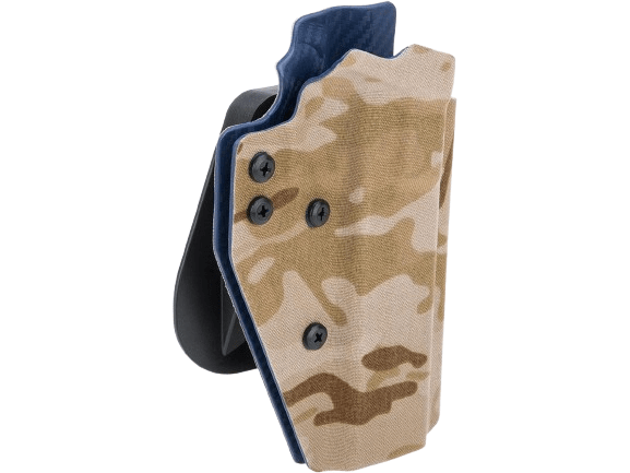 QVO Tactical "Secondary" OWB Kydex Holster for EMG STI / TTI JW3 2011 Combat Master Series (Color: Multicam Arid) image 0