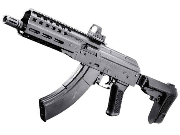 EMG Rifle Dynamics Licensed Quickhatch AK PDW Airsoft AEG by LCT (Model: 400FPS / Rapid Deployment Package)