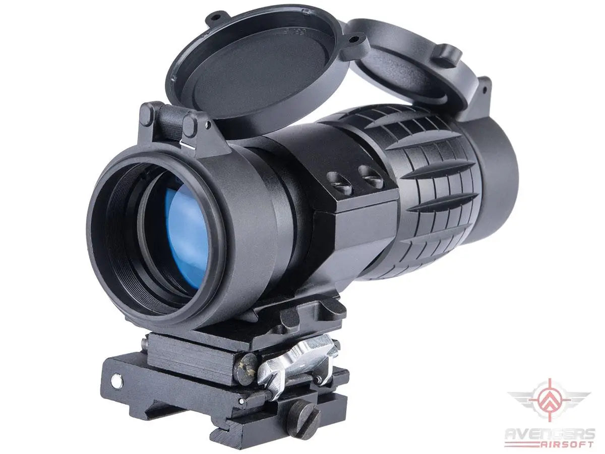 Avengers 4x FXD Magnifier w/ Adjustable Flip-To-Side QD Mount