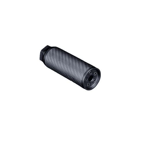 Silverback Airsoft Carbon Dummy Suppressor | Airsoft Mock Suppressor - 14mm CCW / 115mm / Short / OD 40mm / ID 37mm image