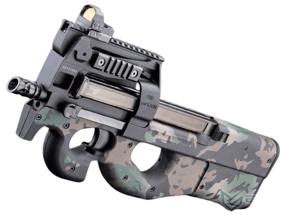 EMG / KRYTAC FN P90® Airsoft AEG Training Rifle Licensed by Cybergun w/ Custom Cerakote (Color: Black Camo / 400 FPS)