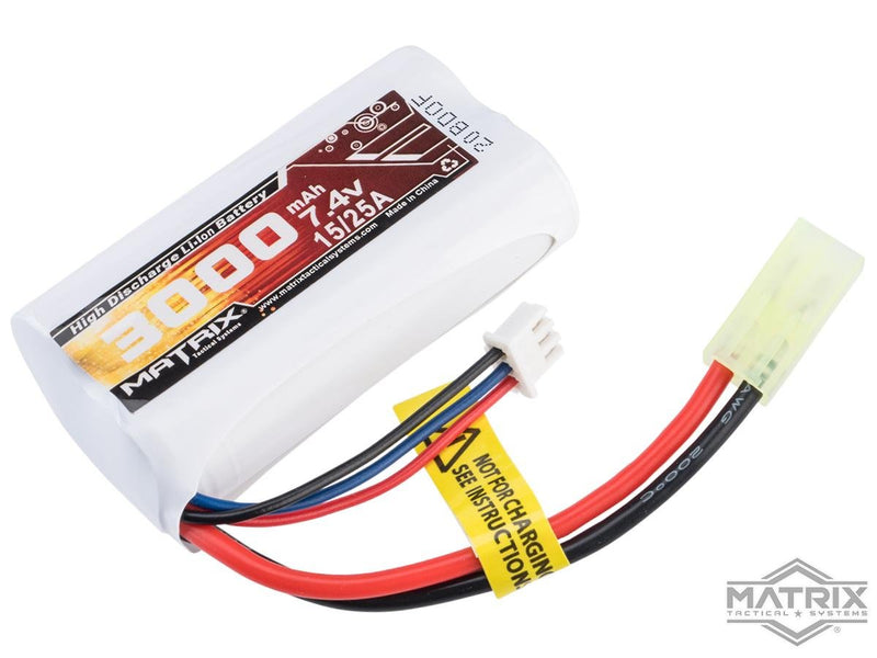 Matrix High Performance 7.4V Brick Type Airsoft Li-Ion Battery (Configuration: 3000mAh / 10C / Small Tamiya) image 0