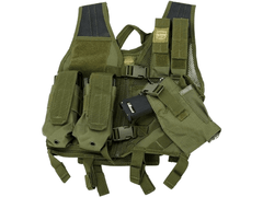 Youth Size Cross-Draw Tactical Vest - OD Green image
