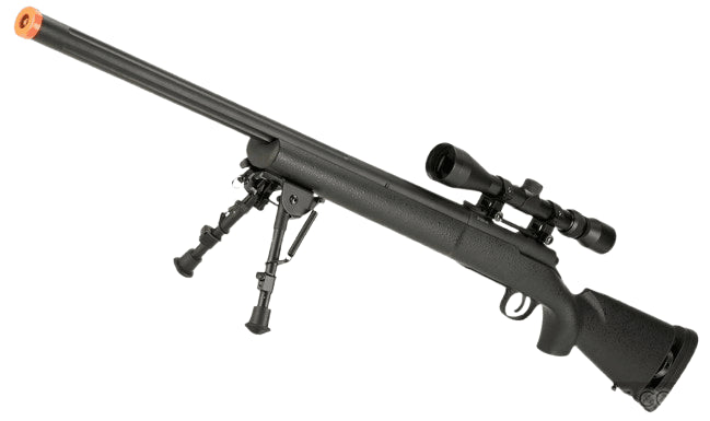 A&K US Army SOCOM Type M24 Airsoft Bolt Action Scout Sniper Rifle w/ Fluted Barrel