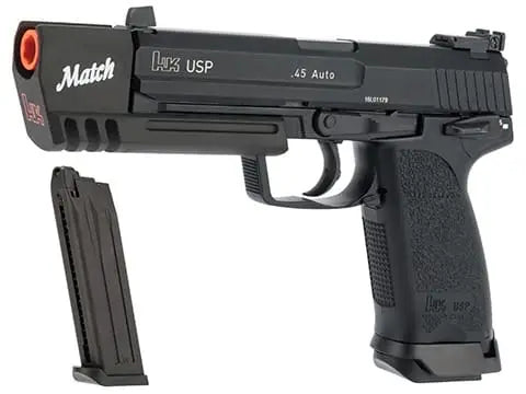 Heckler & Koch USP Match Gas Blowback Airsoft Pistol by KWA (Package: Pistol and Spare Magazine)