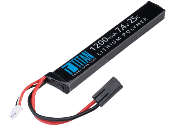 Titan Power 7.4v 25C Stick Type LiPo Battery (Model: Small Tamiya / 1200mAh)