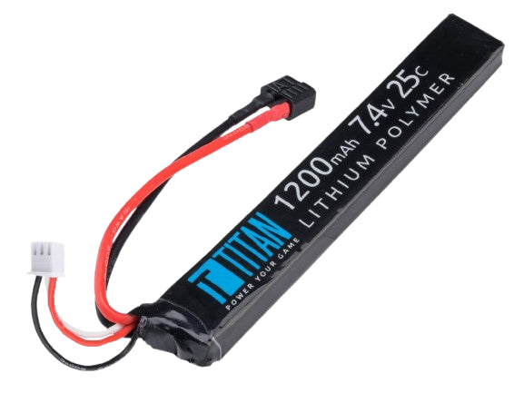 Titan Power 7.4v 25C Stick Type LiPo Battery (Model: Deans / 1200mAh)