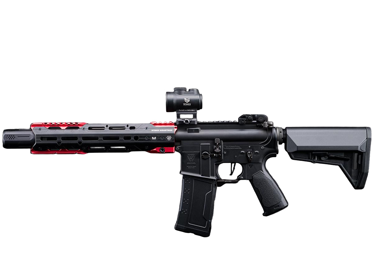 EMG x Strike Industries Custom Built "Sentinel" AR-15 Airsoft AEG Rifle w/ GRIDLOK® Handguard System (Color: Red / 11" Rail )