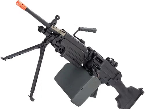 A&K Cybergun FN Licensed "Middleweight" M249 MK II SAW Machine Gun, Blac