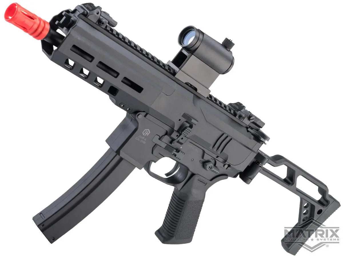 Matrix x Double Eagle DMP-9 Airsoft AEG SMG w/ M-LOK Handguard and Falcon Gearbox (Model: 370 FPS / Black)