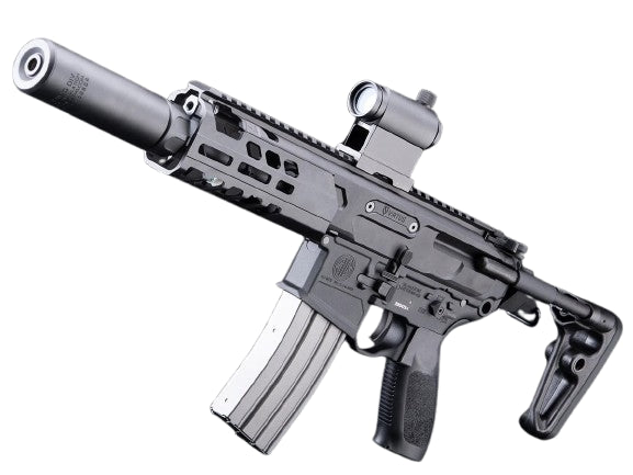 Custom SIG SAUER ProForce MCX VIRTUS AEG w/ Guardian Mock Suppressor & Short Barrel Kit (Color: Black)