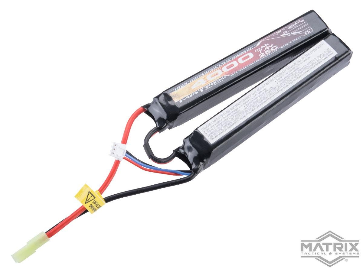Matrix High Performance 7.4V Butterfly Type Airsoft LiPo Battery (Configuration: 4000mAh/ 25C / Small Tamiya) image 0