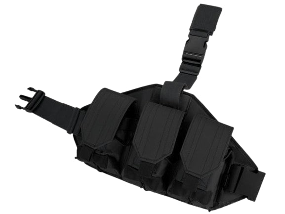 Matrix Triple Magazine Quick Draw Hard Shell Drop Leg Pouch - Black