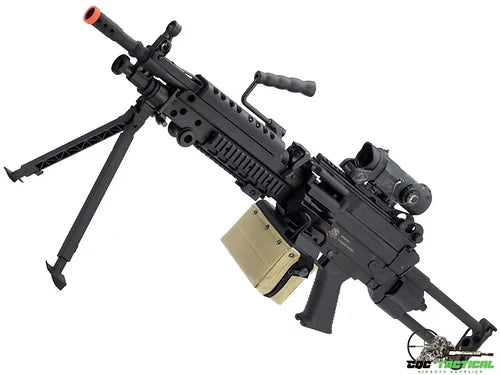 Cybergun FN Licensed M249 MINIMI "Featherweight" Airsoft W/ Box Magazine - Para