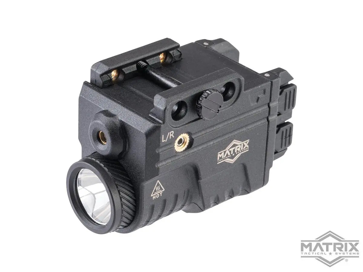 Matrix Max Tactical Rechargeable Compact Weapon Mount Tactical Flashlight (Model: Alpha 600 Lumen / w/ Green Laser)