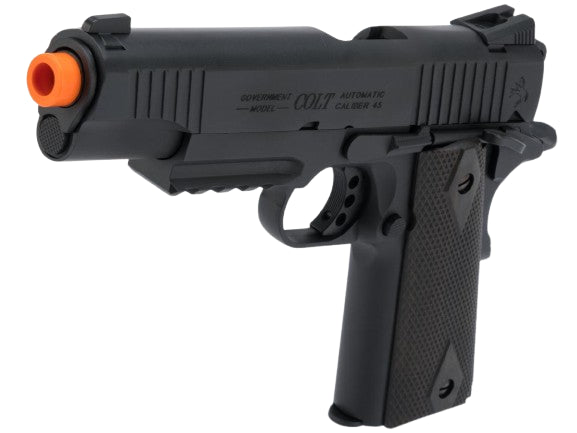 Cybergun Colt Licensed 1911 Tactical CO2-Powered Airsoft Gas Blowback Pistol by KWC (Model: Black / Gun Only)