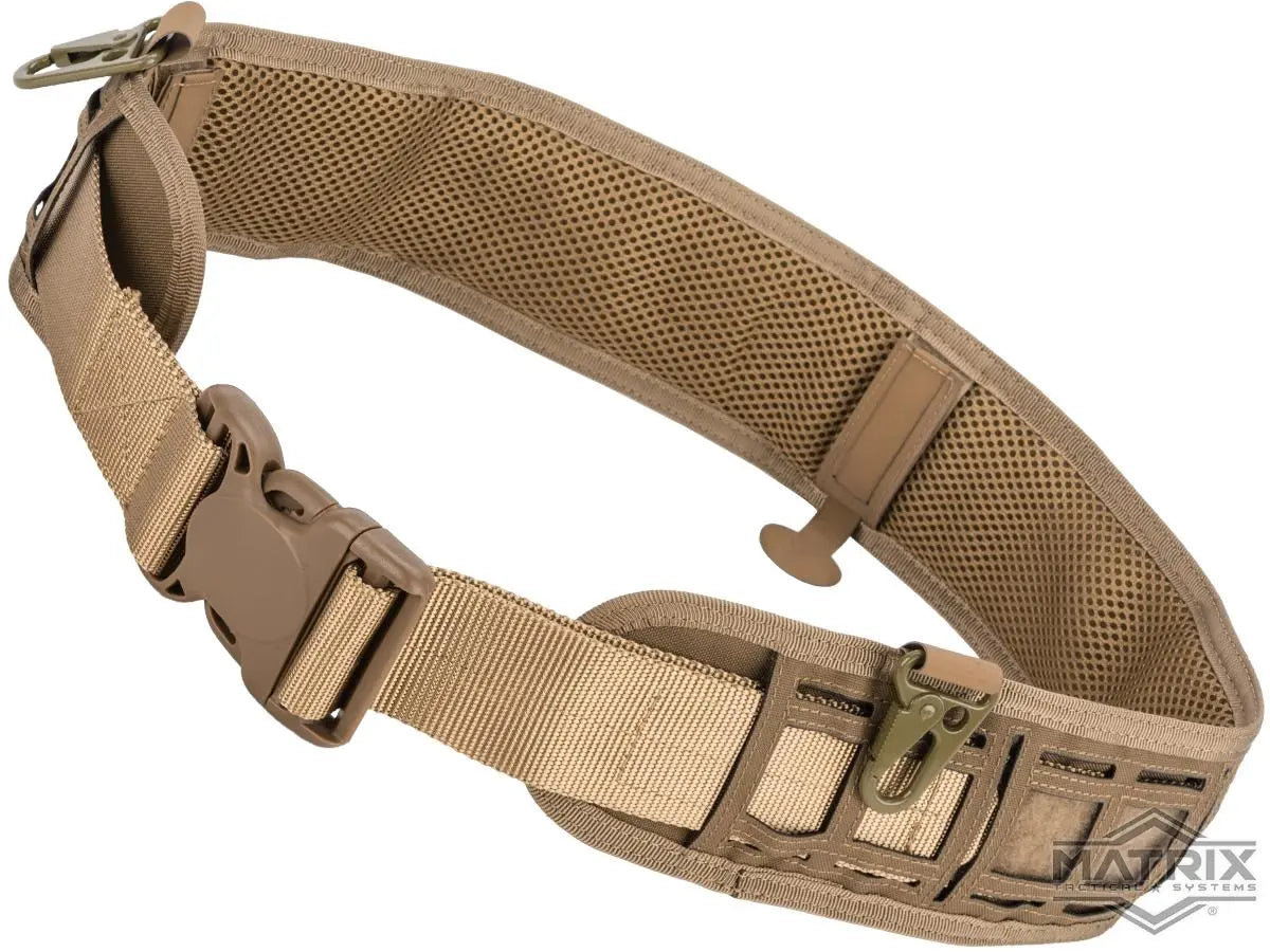 Matrix Tactical Laser Cut Lightweight Pilot Belt (Color: Coyote Brown)