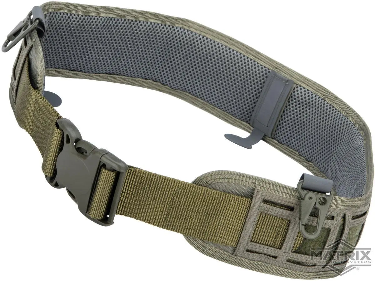Matrix Tactical Laser Cut Lightweight Pilot Belt (Color: Ranger Green)
