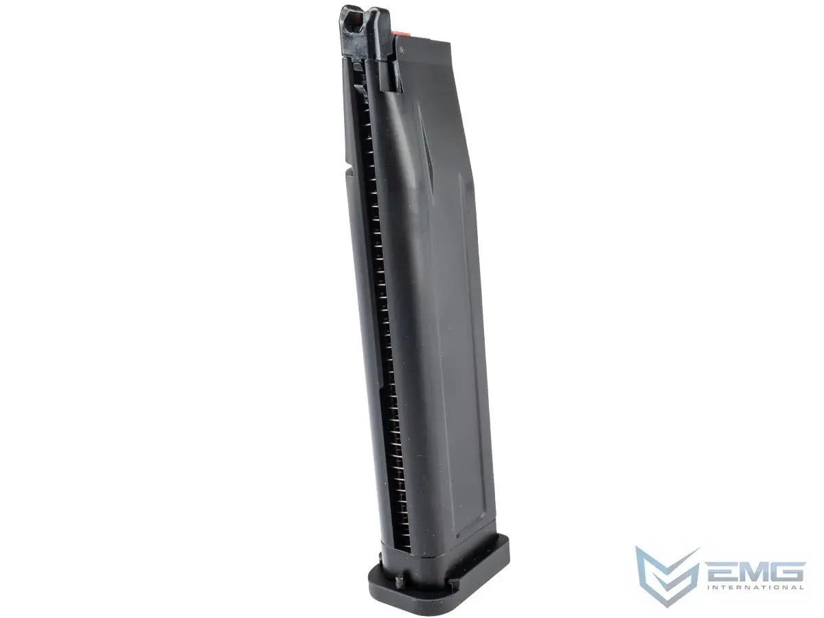 EMG / TTI Licensed Magazine for 2011 / Hi-CAPA Gas Blowback Airsoft Pistols (Color: Black-Black Base / 40+ Extended / Green Gas)