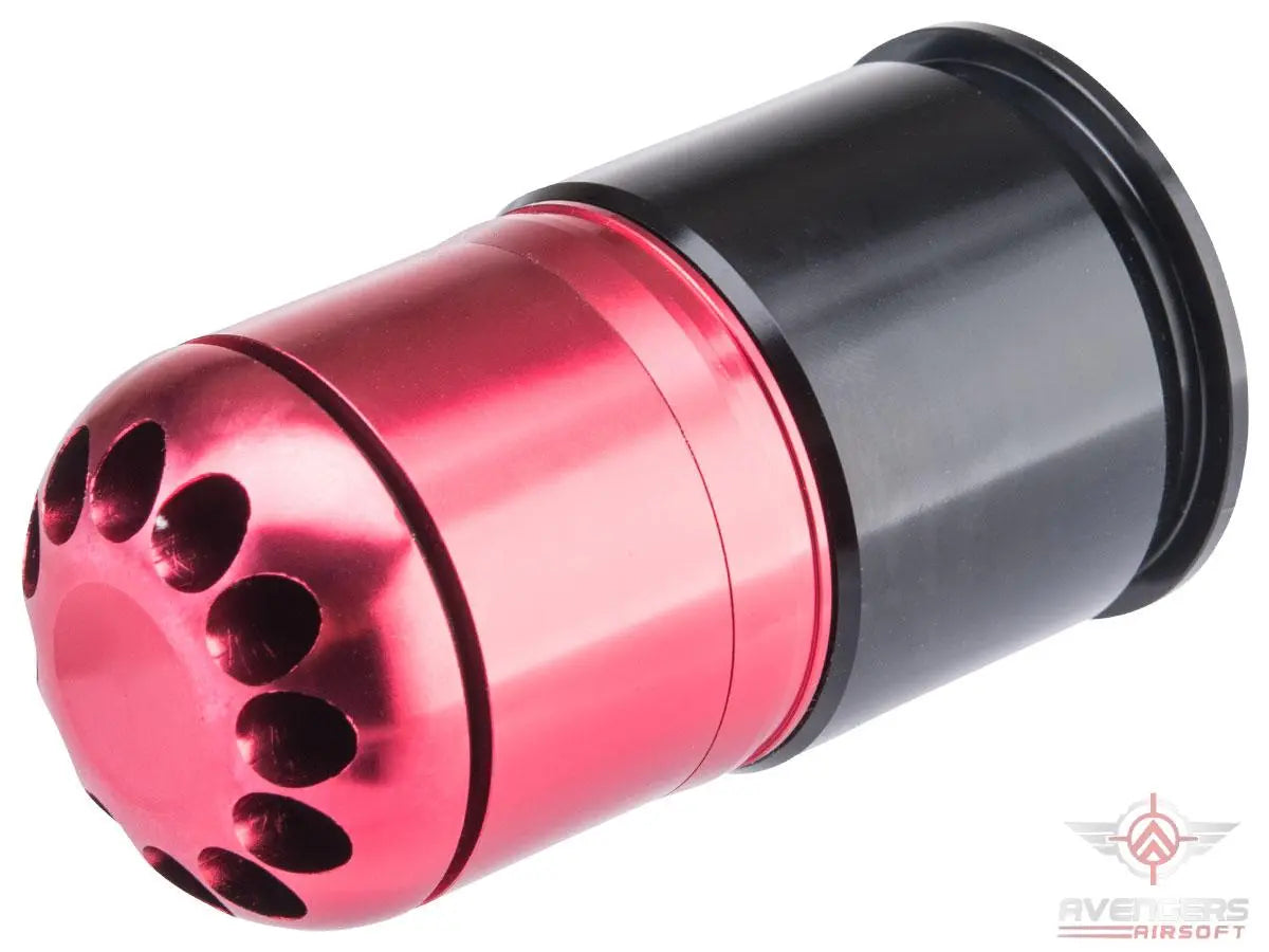 Avengers 40mm Airsoft Gas Grenade Shell (Model: 50rd Shower / Red Anodized Polished / Single Shell)
