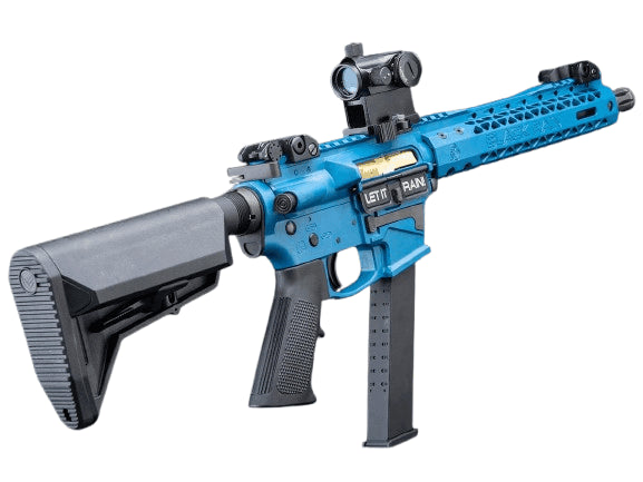 EMG Black Rain Ordnance BRO 9mm Gas Blowback Airsoft Rifle (Model: Carbine / Blue / Gun Only)