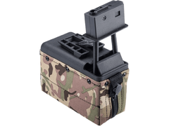 A&K 1500 Round Box Magazine with Upgraded High Strength Motor for Airsoft M249 Series AEG (Color: Camo) image 0