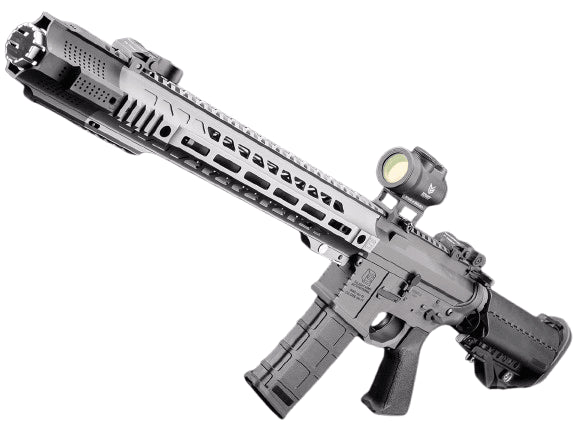 6mmProShop Salient Arms Licensed SAI GRY M4 Airsoft AEG Rifle w/ Jailbreak Muzzle (Color: Grey / 16.5" Rail)