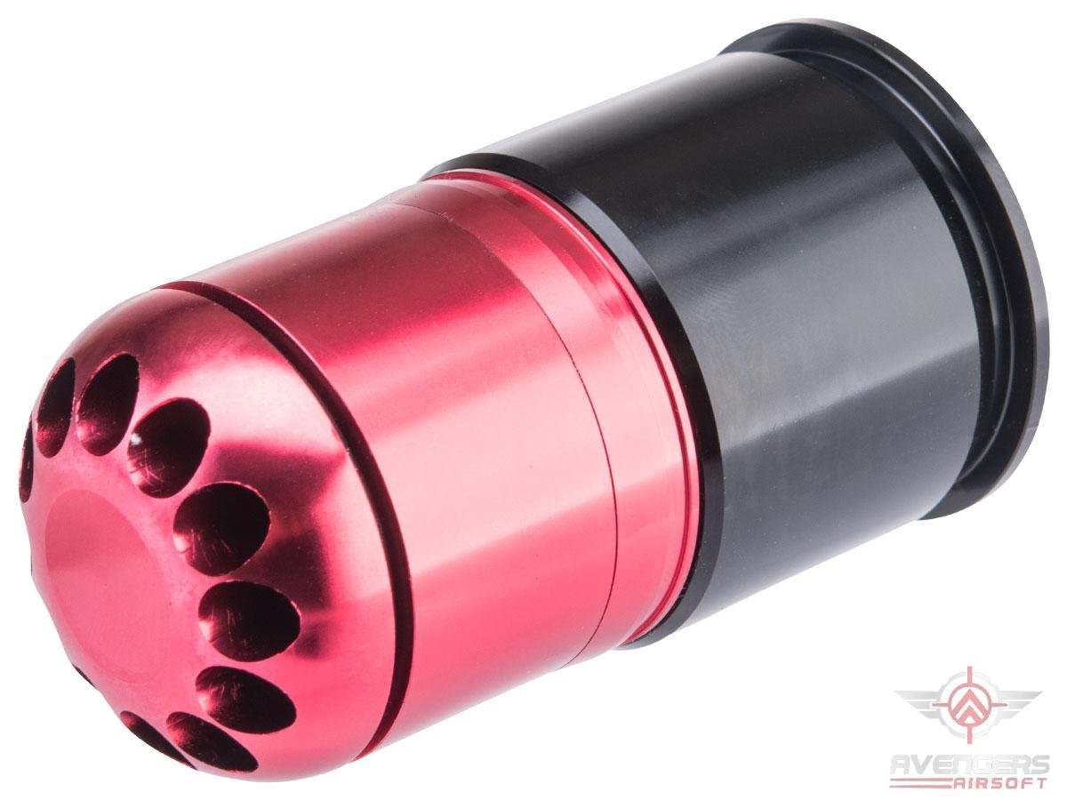 Avengers 40mm Airsoft Gas Grenade Shell (Model: 50rd Shower / Red Anodized Polished / Single Shell) image 0