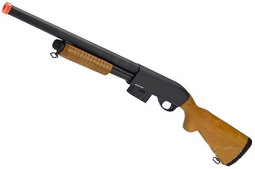 A&K M870 Type Full Metal 400 FPS Airsoft Training Shotgun W/ Real Wood