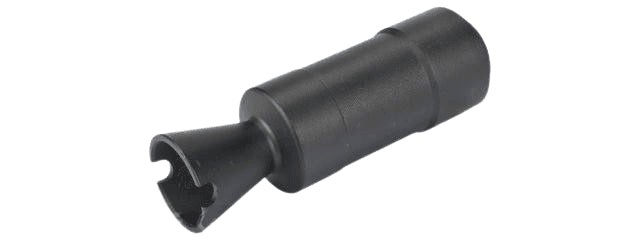 Matrix AK Beta / AK74U Type Steel Flashhider for all 24mm Negative Airsoft AEG Barrels (Color: Black)