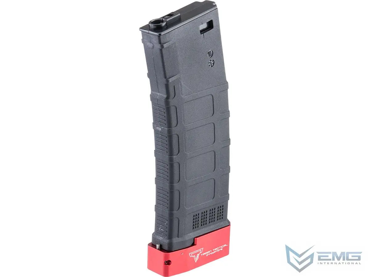 EMG TTI Licensed 220rd Mid-Cap Magazine w/ Extended Baseplate for M4/M16 Series Airsoft AEG Rifles (Color: Red)