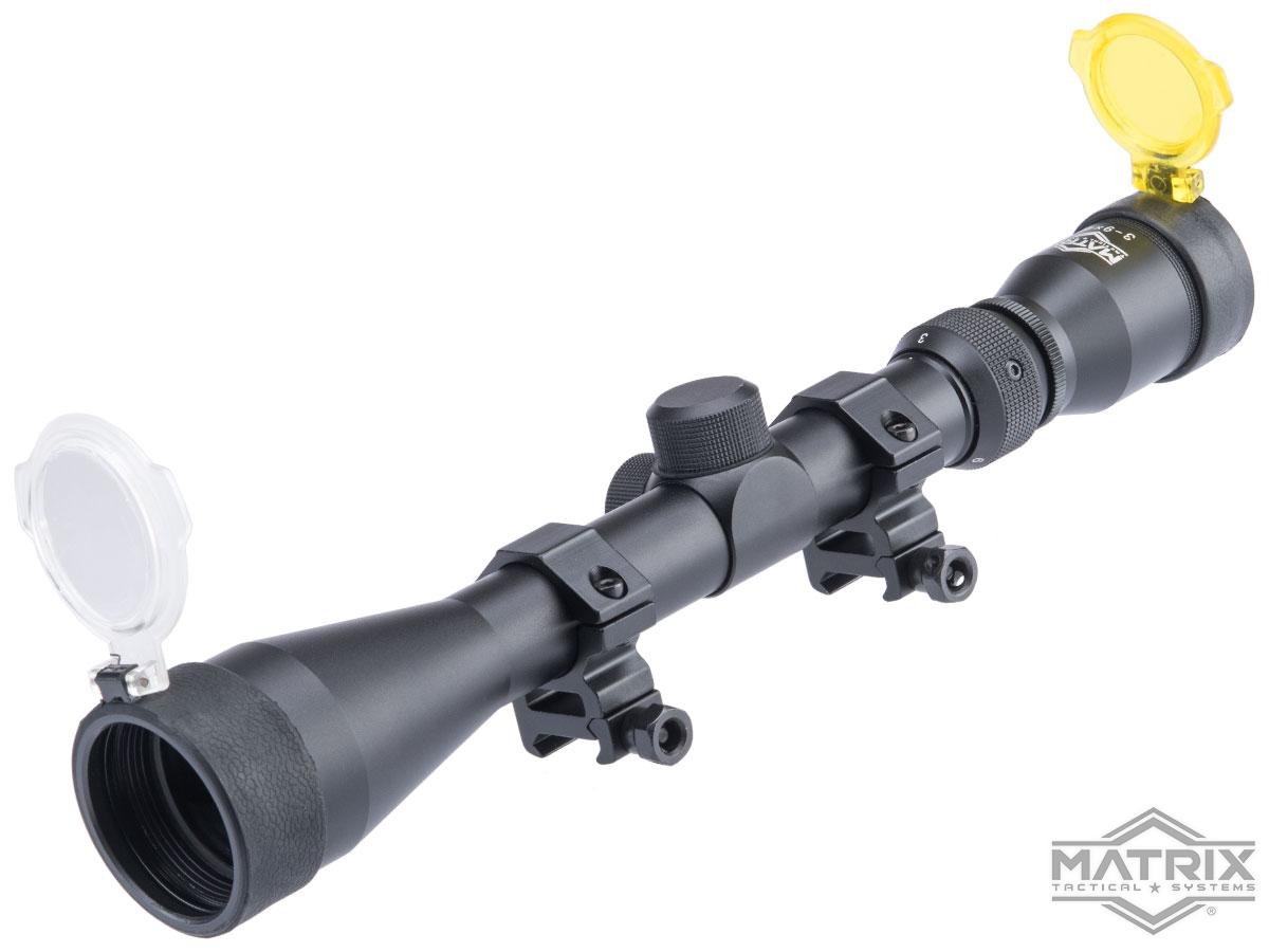 3-9X40 Professional Scope for Airsoft Rifles w/ Scope Rings (Color: Black) image 0