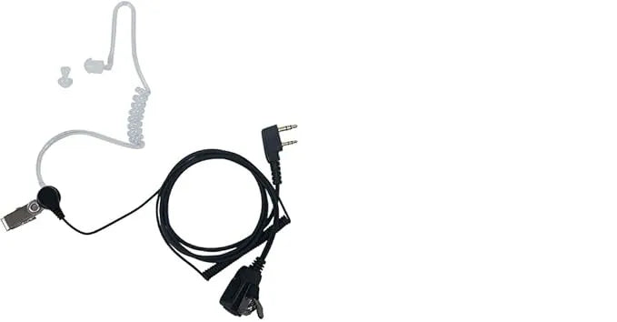 Walkie Talkie Headset with PTT Mic Covert Acoustic Tube Earpiece