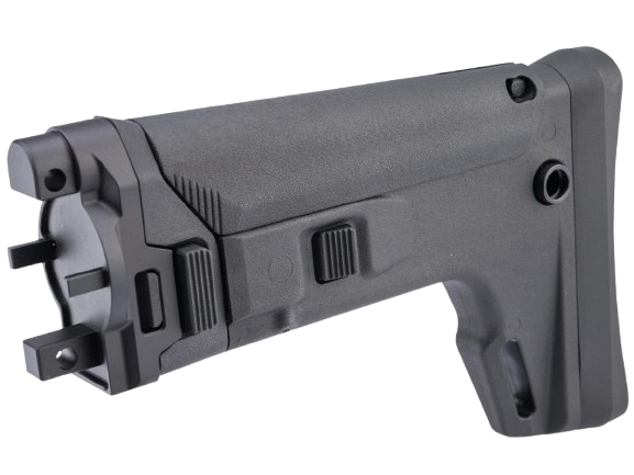 5KU Adjustable ACR Style Folding Stock for CYMA Platinum SMG9 Airsoft Electric Submachine Gun (Color: Black) image 0