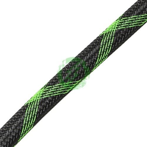 Amped Integral Grip Line 2.0 Standard Weave - IGL 2.0 HPA Grip Line - PolarStar F1 / F2 / Jack 1.1 / Redline N7 - Black & Green Spiral image