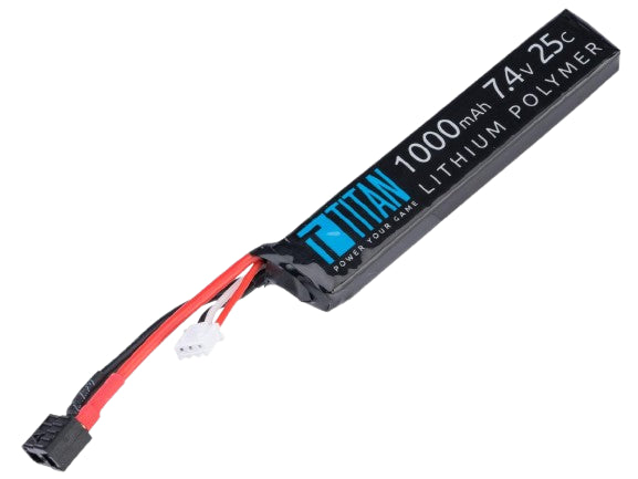 Titan Power 7.4v 25C Stick Type LiPo Battery (Model: Deans / 1000mAh)