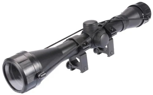 AIM Sports 6x40 Fixed Power Rifle Scope with Rings