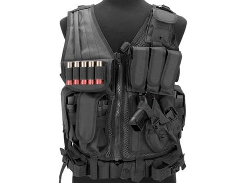 Matrix Special Force Cross Draw Tactical Vest w/ Built In Holster & Mag Pouches image 0