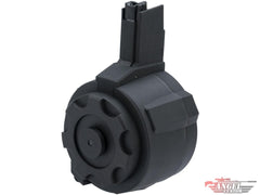 Angel Custom 1500 Round Thunderstorm Electric Winding Drum Magazine (Model: Scorpion EVO Adapter / Black) image 0