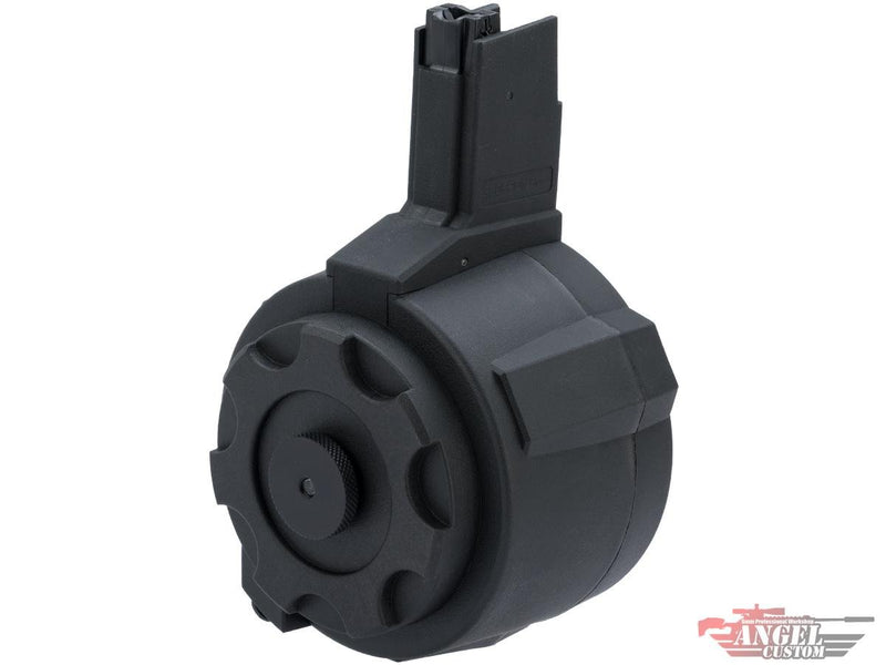Angel Custom 1500 Round Thunderstorm Electric Winding Drum Magazine (Model: Scorpion EVO Adapter / Black) image 0