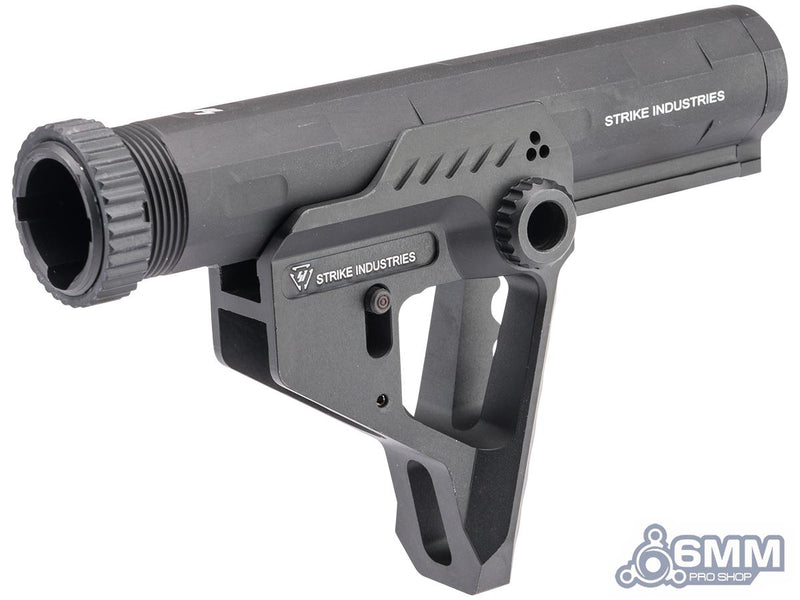 6mmProShop x Strike Industries Pit CNC Stock w/ Advanced Buffer Tube for M4/M16 Series Airsoft Rifles
(Color: Black)