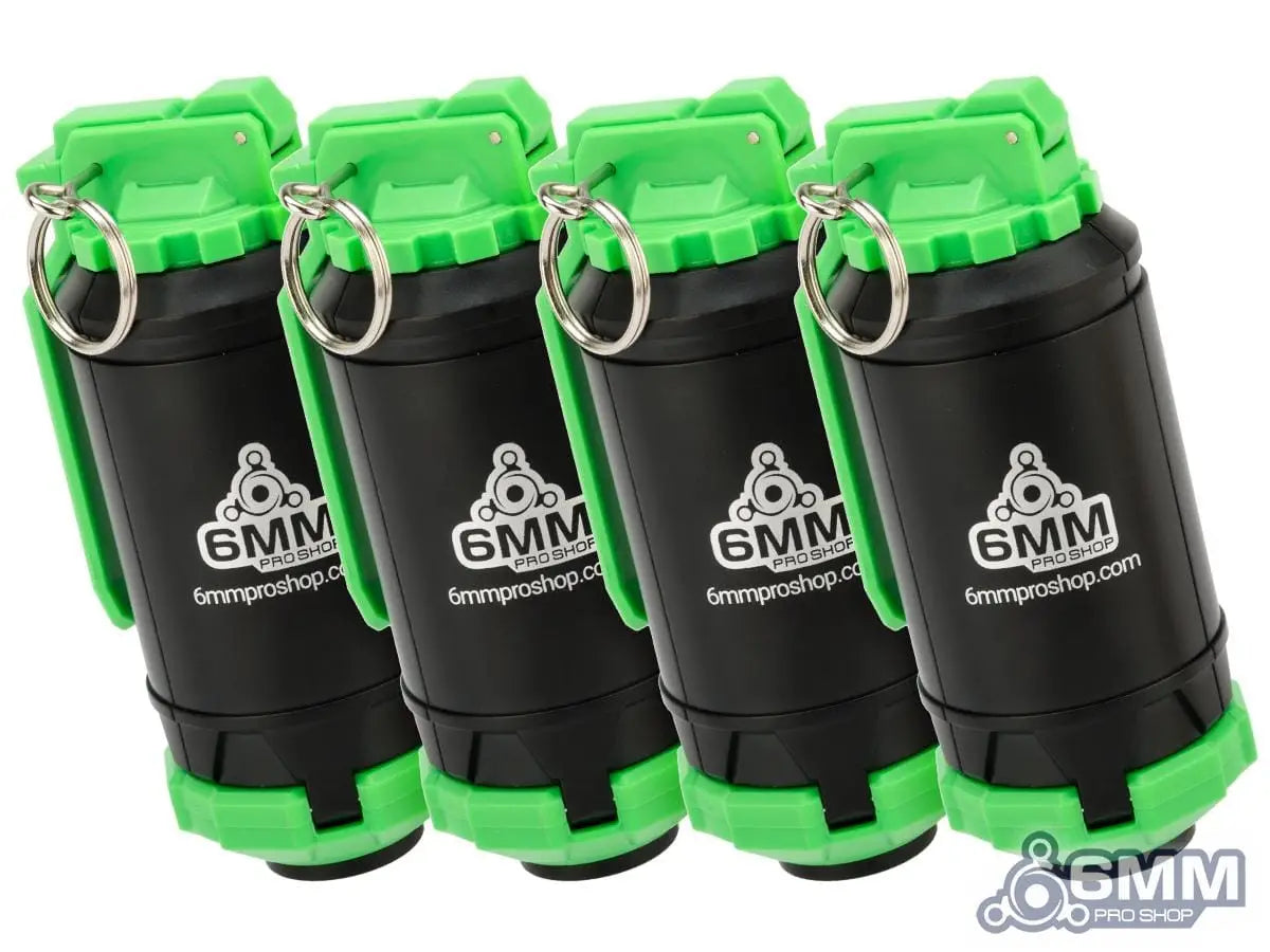 6mmProShop GBR Airsoft Mechanical BB Shower Simulation Hand Grenade (Model: Type B / Green / 4-Pack)