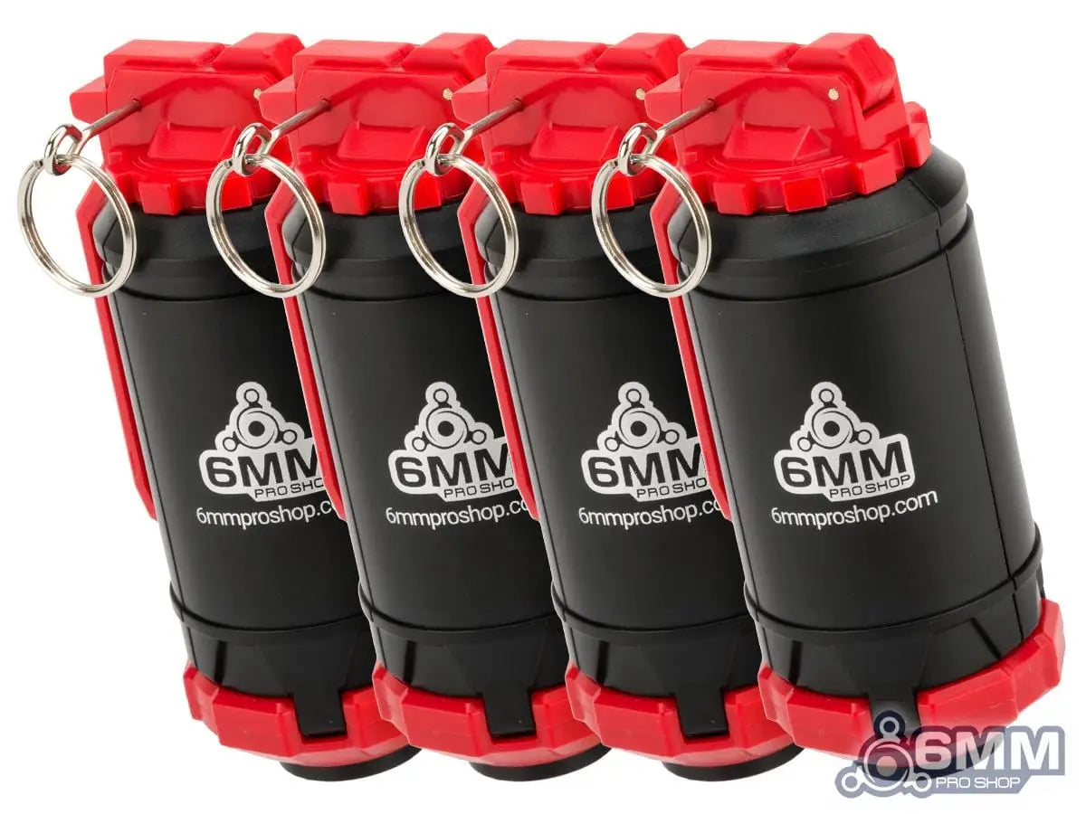 write a SEO Product description for 6mmProShop GBR Airsoft Mechanical BB Shower Simulation Hand Grenade (Model: Type B / Blue / 4-Pack)