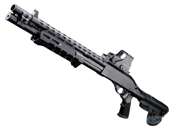 EMG Strike Industries Licensed Tactical M870 CO2 Powered Pump Action Shotgun w/ M-LOK Handguard by Golden Eagle (Color: Black)
