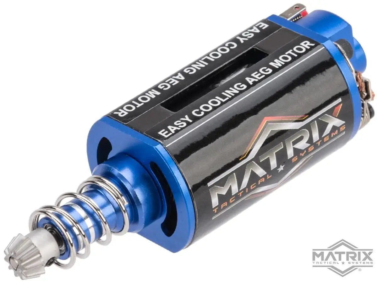 Matrix "Reloaded" High Performance Airsoft AEG Motor – Long Type / High Speed Push your AEG to the next level with the Matrix Reloaded airsoft AEG motor, designed for players who demand lightning-fast trigger response and rapid rate of fire. This High Speed Long Type motor is ideal for CQB loadouts or any build that prioritizes speed without compromising efficiency. 🔧 Key Features: ⚡ High-Speed Performance – Optimized for increased RPM, making it perfect for fast-paced skirmishes and aggressive pla