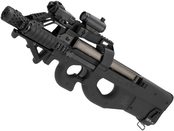 Custom Shop "Dominator" Cybergun / FN P90® Gas Blowback Airsoft PDW (Color: Black)