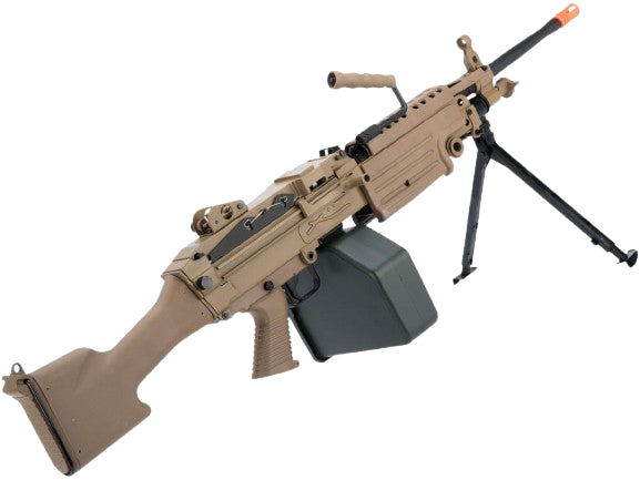 A&K / Cybergun FN Licensed M249 MINIMI SAW Machine Gun w/ Metal Receiver (Model: MK II / Dark Earth)